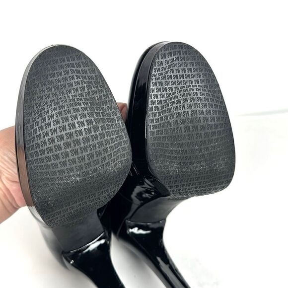 Stuart Weitzman Black Patent Leather High Heels Platform Pumps US 7 - Picture 12 of 15
